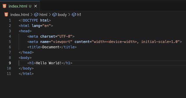 Create test web page