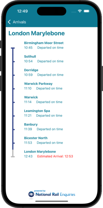 Train Departure Board UK